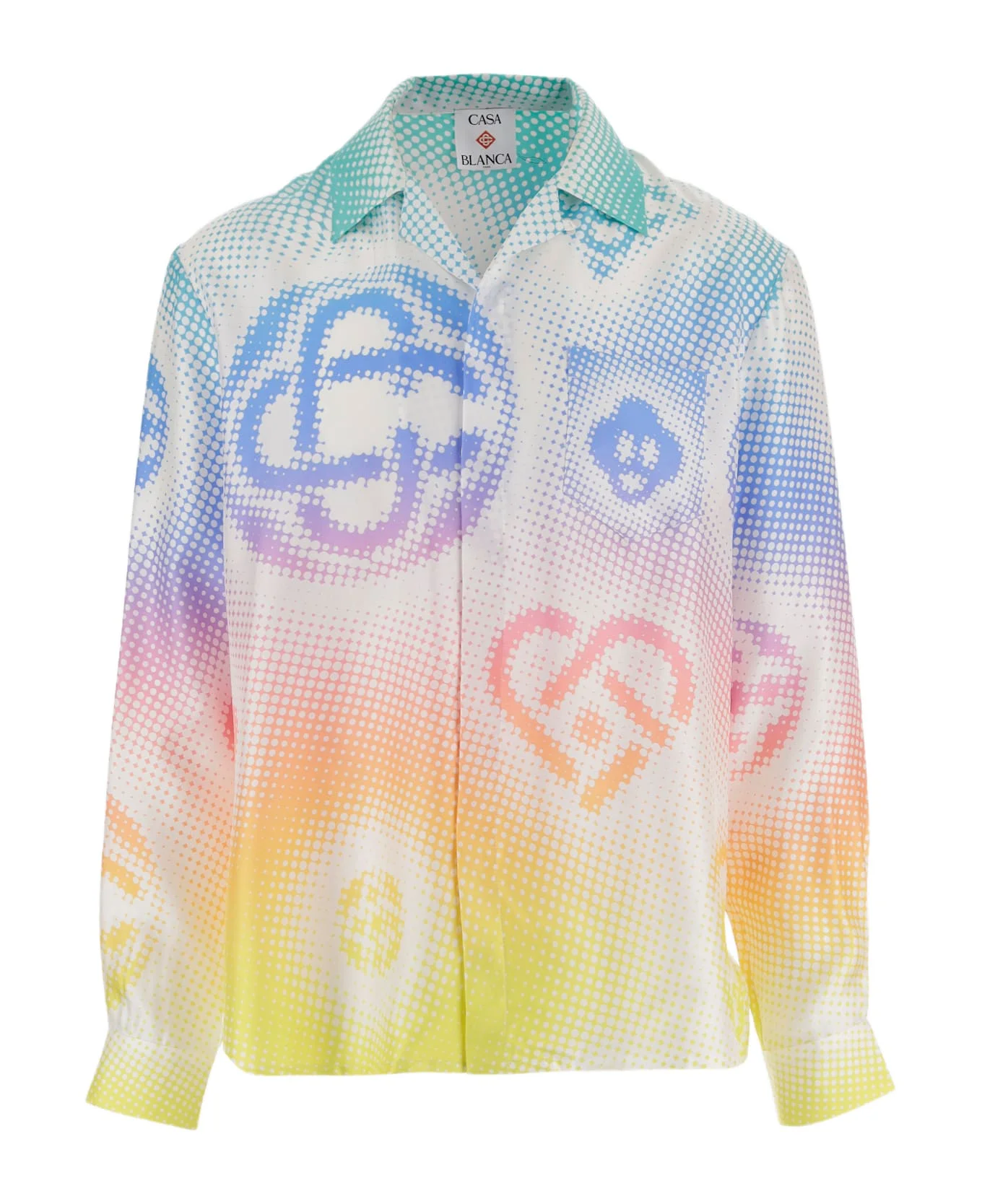 Silk Shirt With Graphic Print - 1