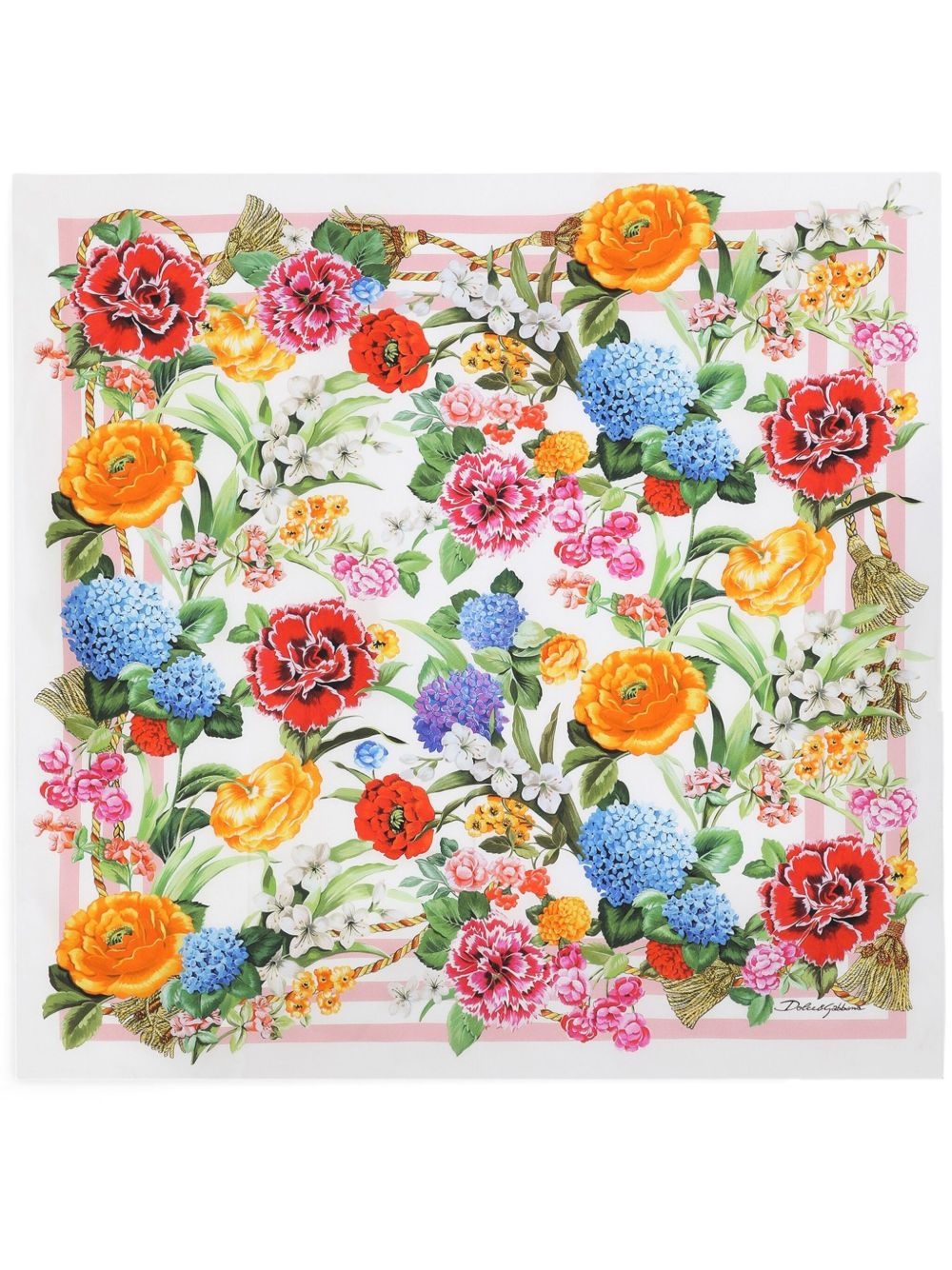 floral-print scarf - 1