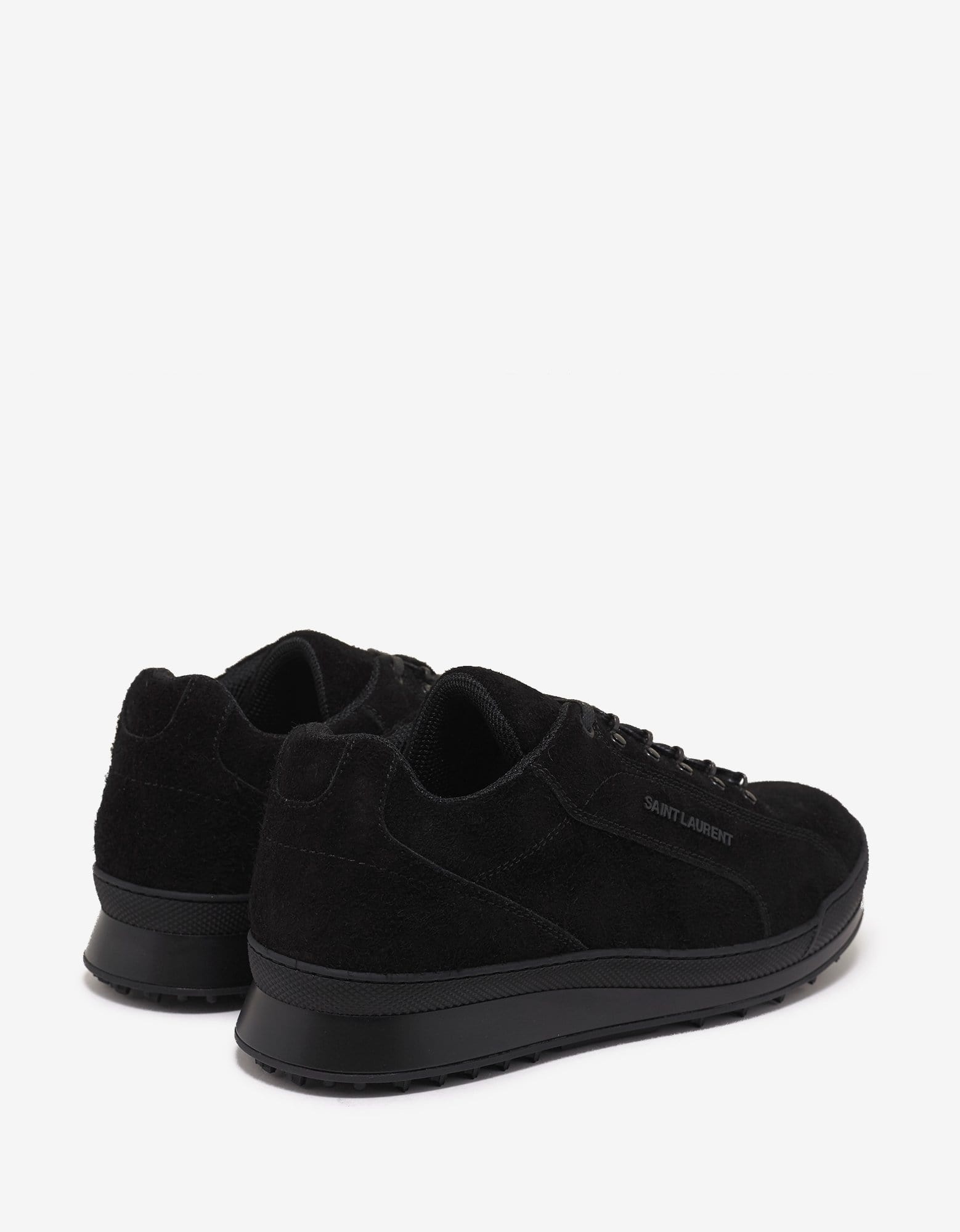 Black Suede Leather Jump Trainers - 6