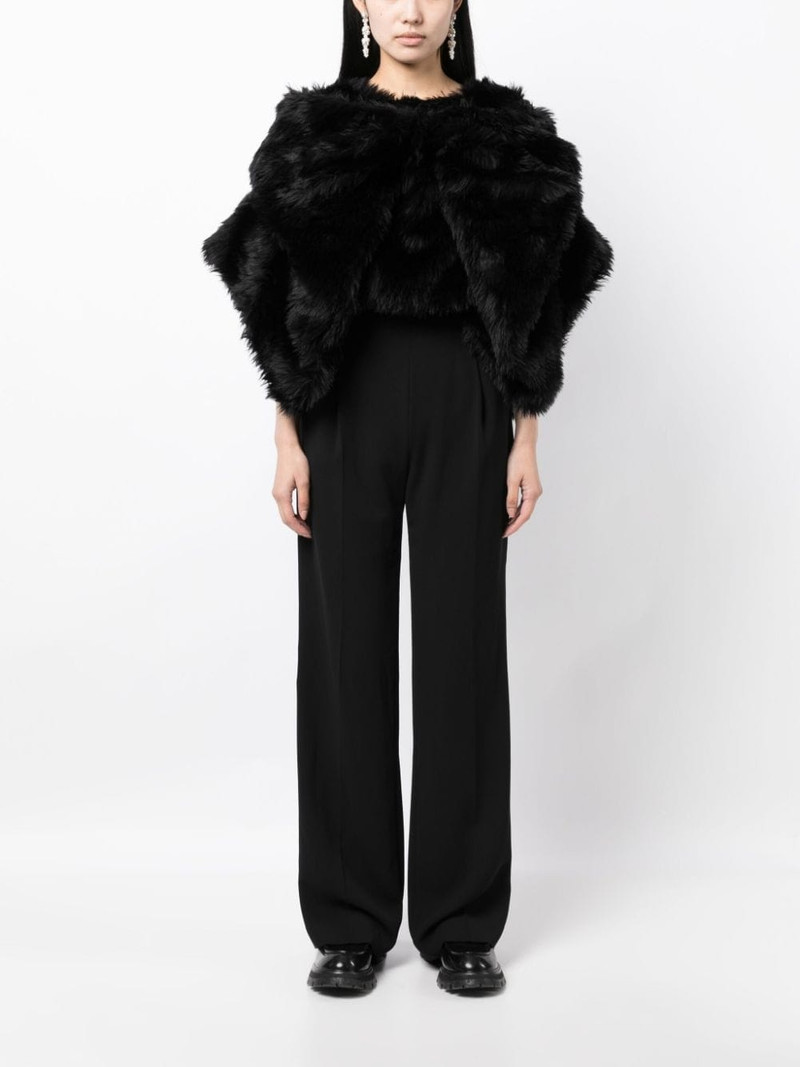 Comme Des Garçons fur-design cropped blouse outlook