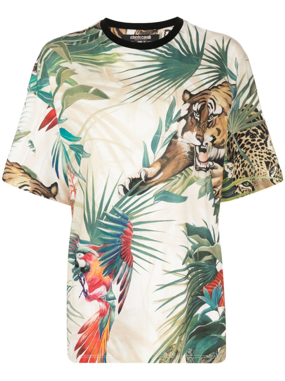 jungle print T-shirt - 1
