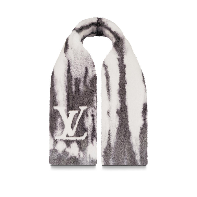 Tie And Dye Fur Scarf 1