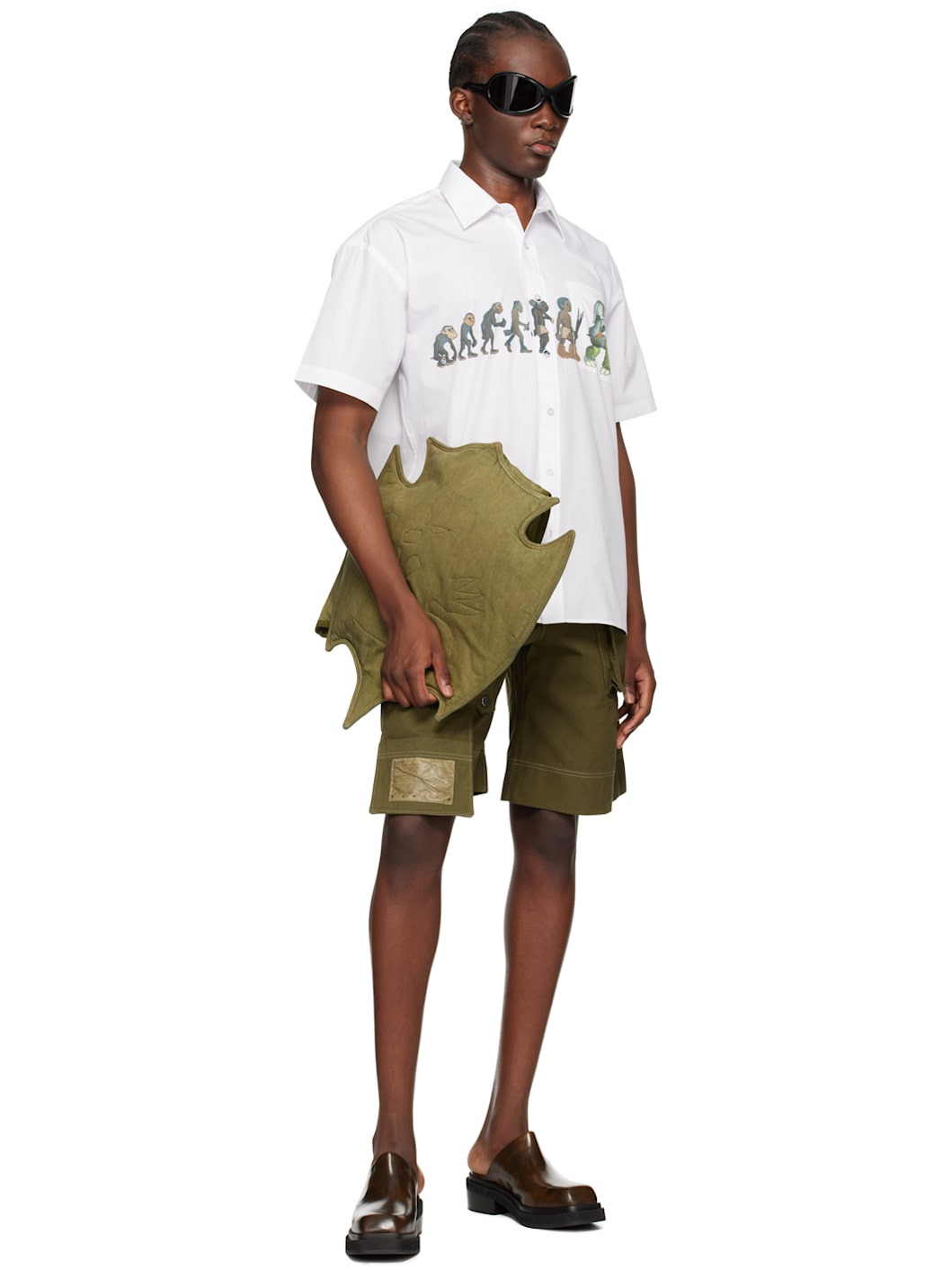 Green 7-Poc Denim Shorts - 4