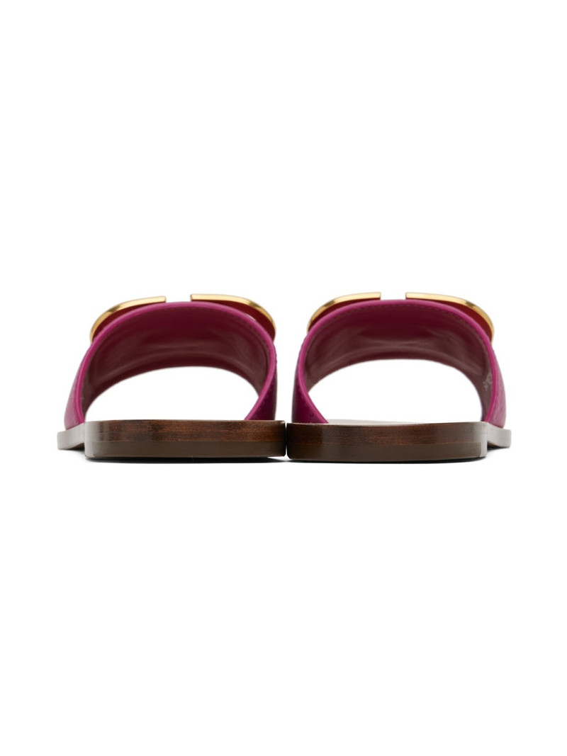 logo-plaque leather sandals 2