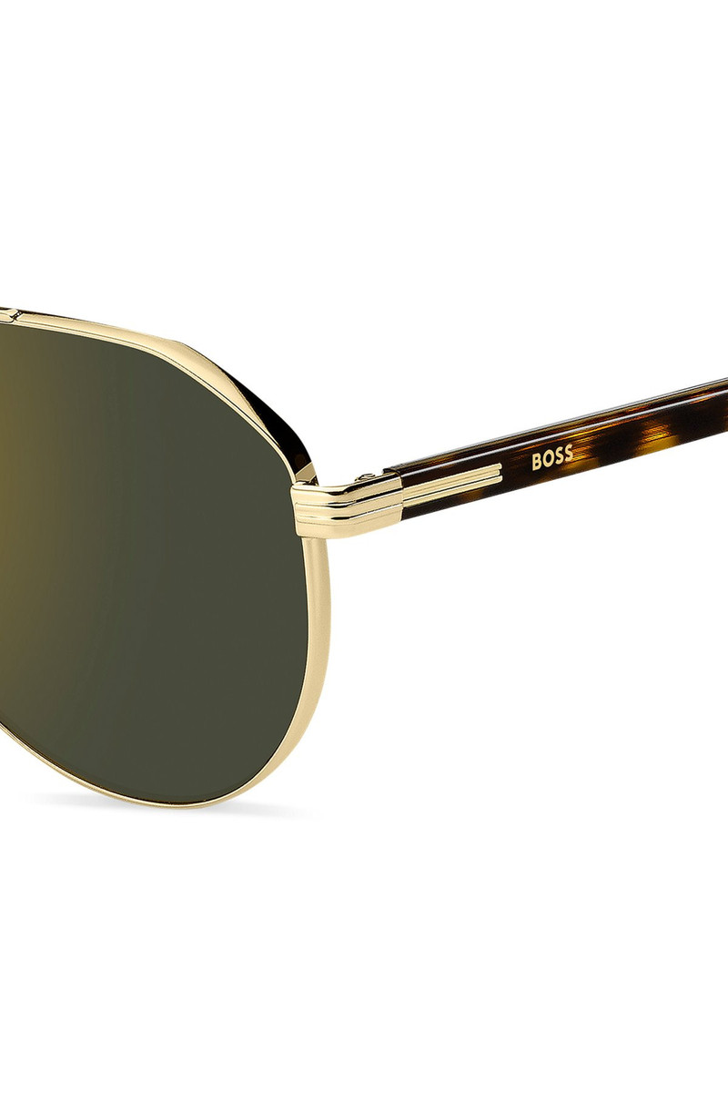 BOSS HAVANA ACETATE SUNGLASSES WITH BETA-TITANIUM TEMPLES outlook