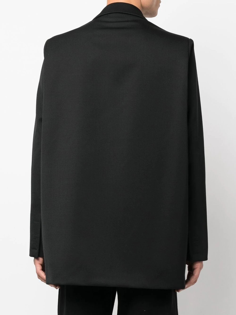 double breasted wool coat - 4