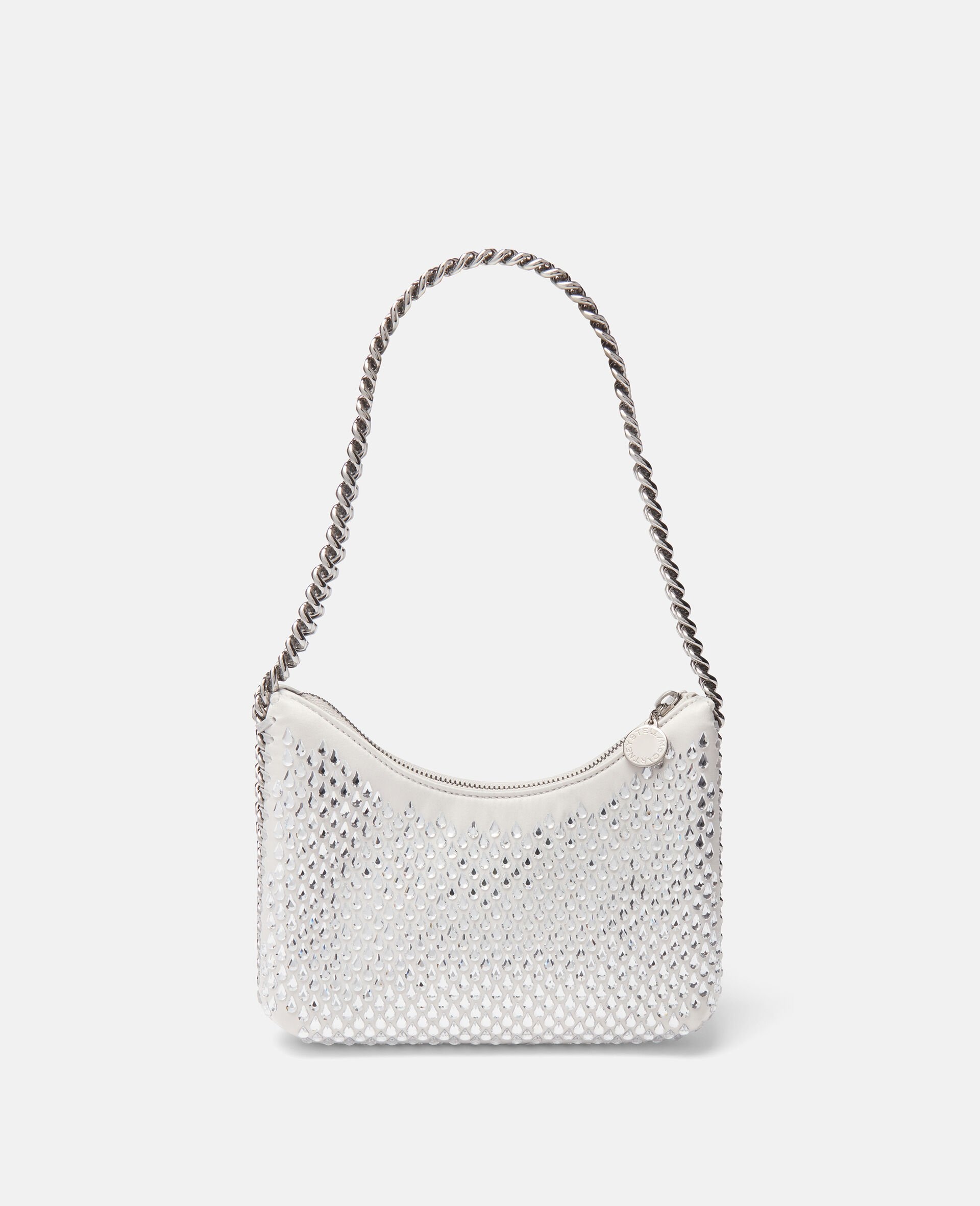 Falabella Crystal Mesh Mini Zipped Shoulder Bag - 3