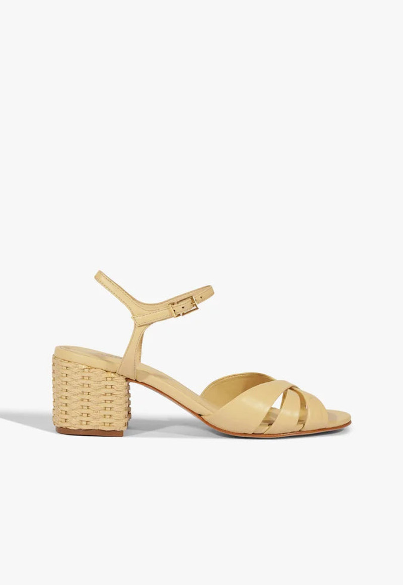 Keefa Mid Block Leather Sandal 1