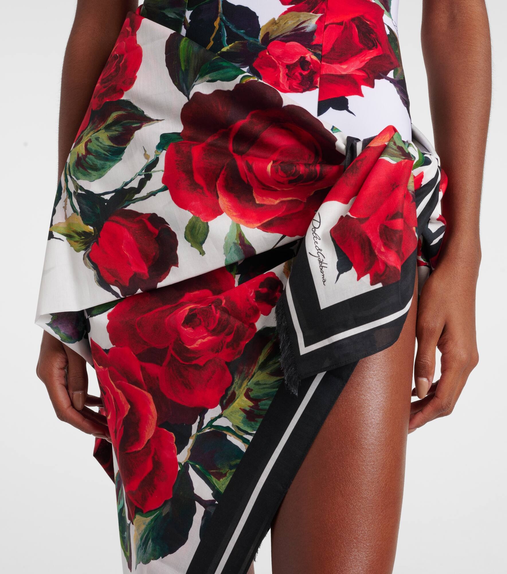 Floral cotton beach cover-up - 4
