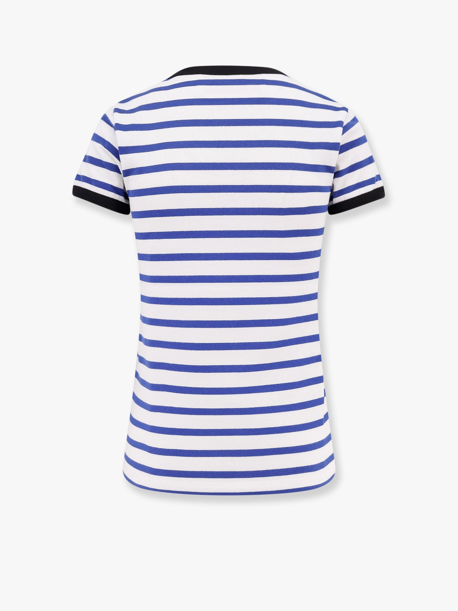 Striped Cotton T-Shirt With Embroidered Logo - 2