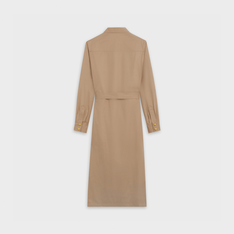 CELINE MIDI SHIRT DRESS IN COTTON GABARDINE outlook