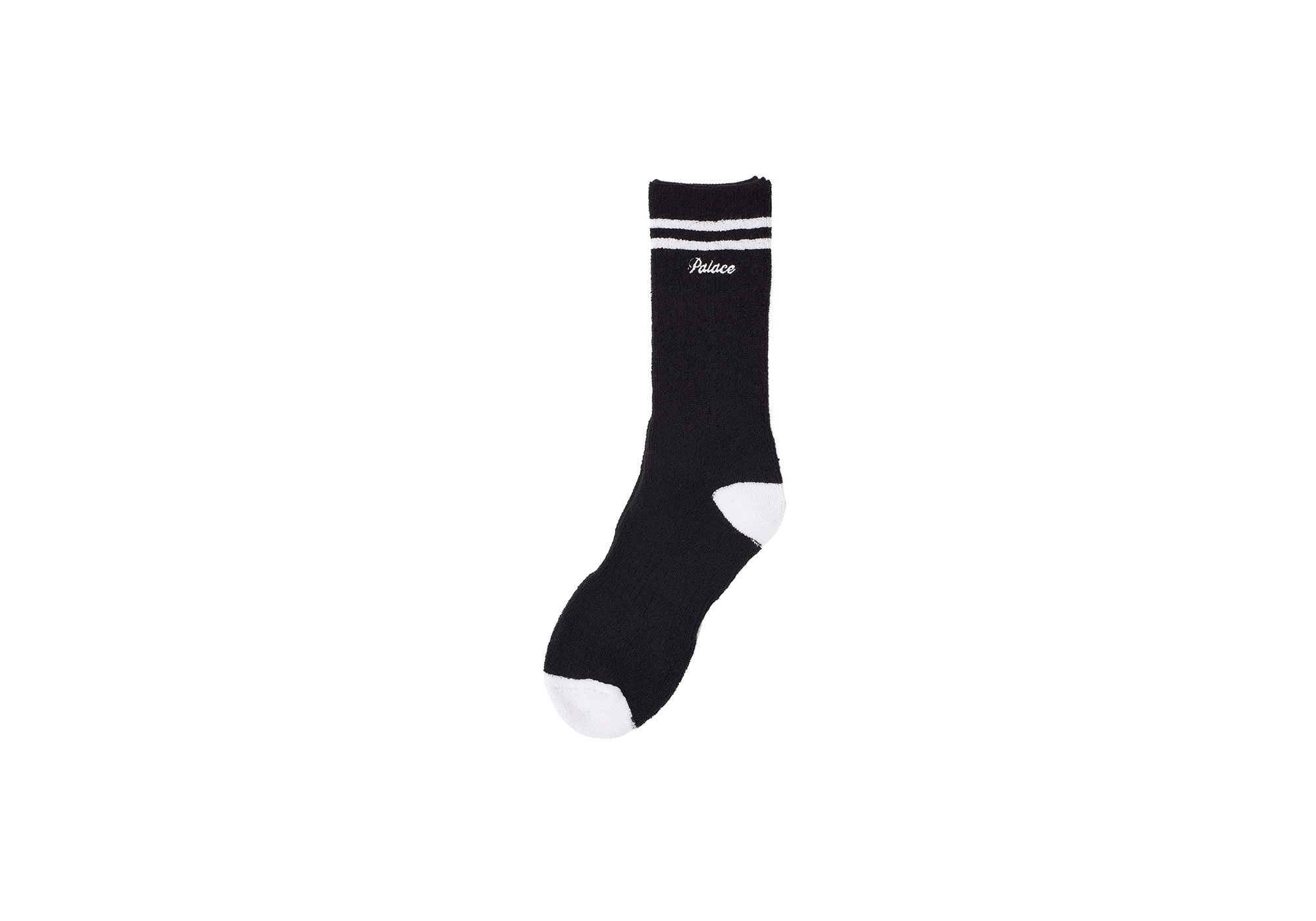 TOWELLING SOCK BLACK - 1