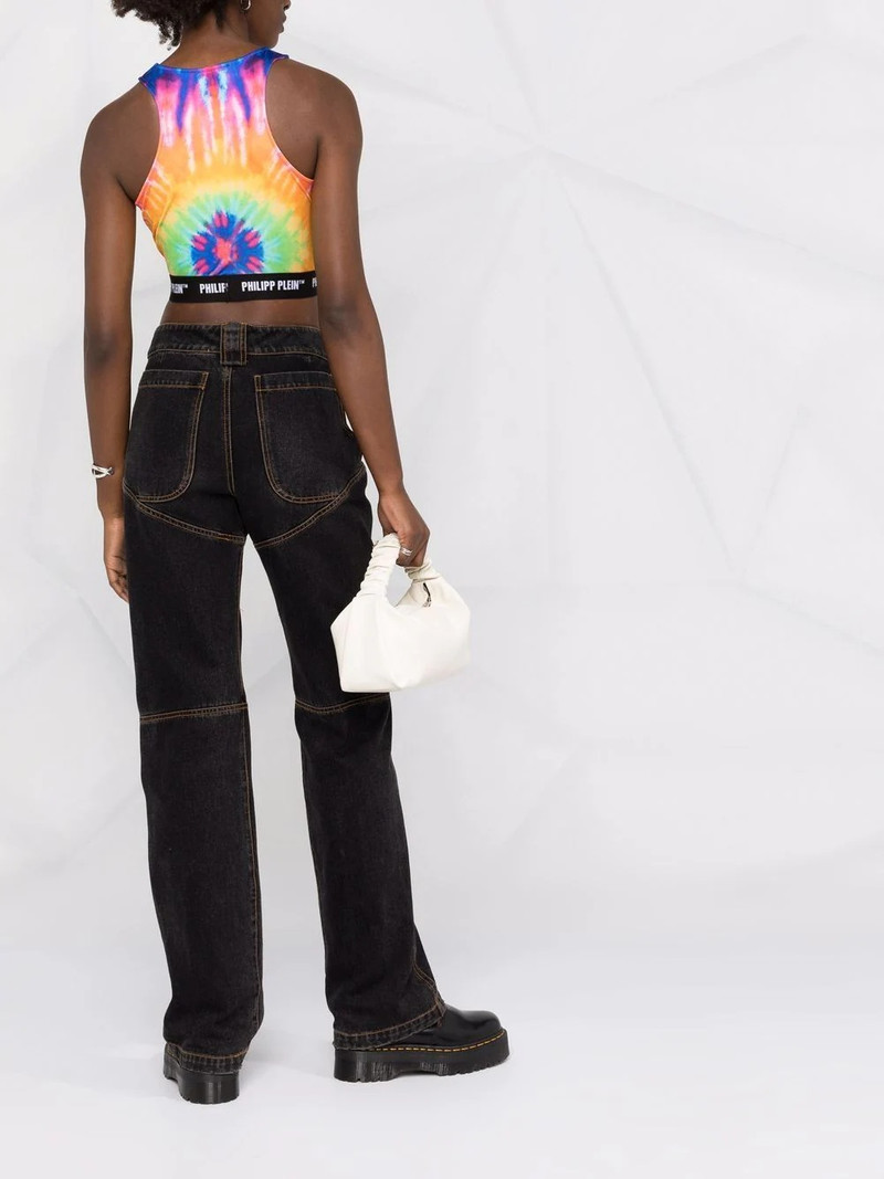 tie dye-print cropped top 6