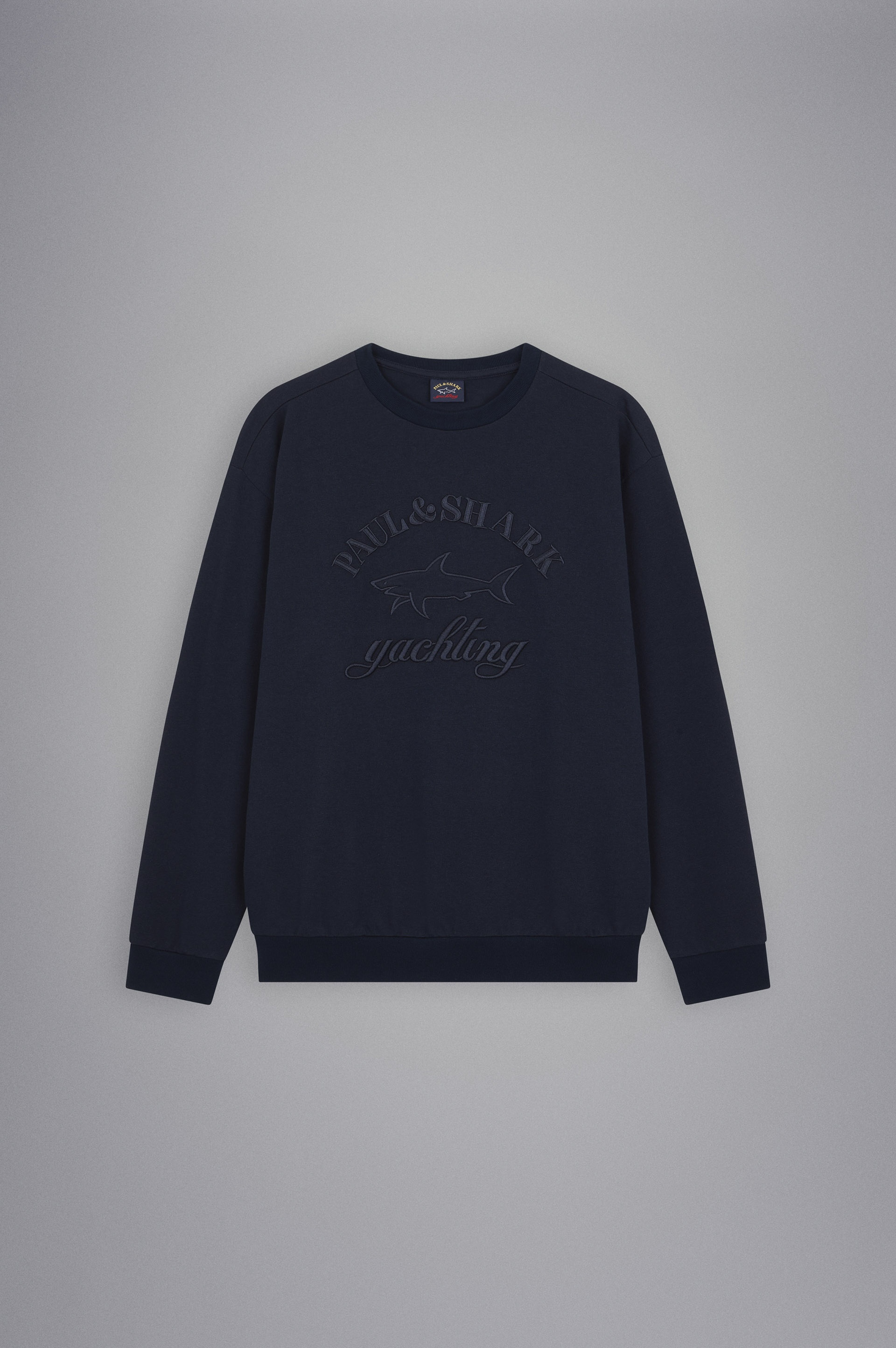 COTTON SWEATSHIRT WITH MEGA EMBROIDERED LOGO - 1