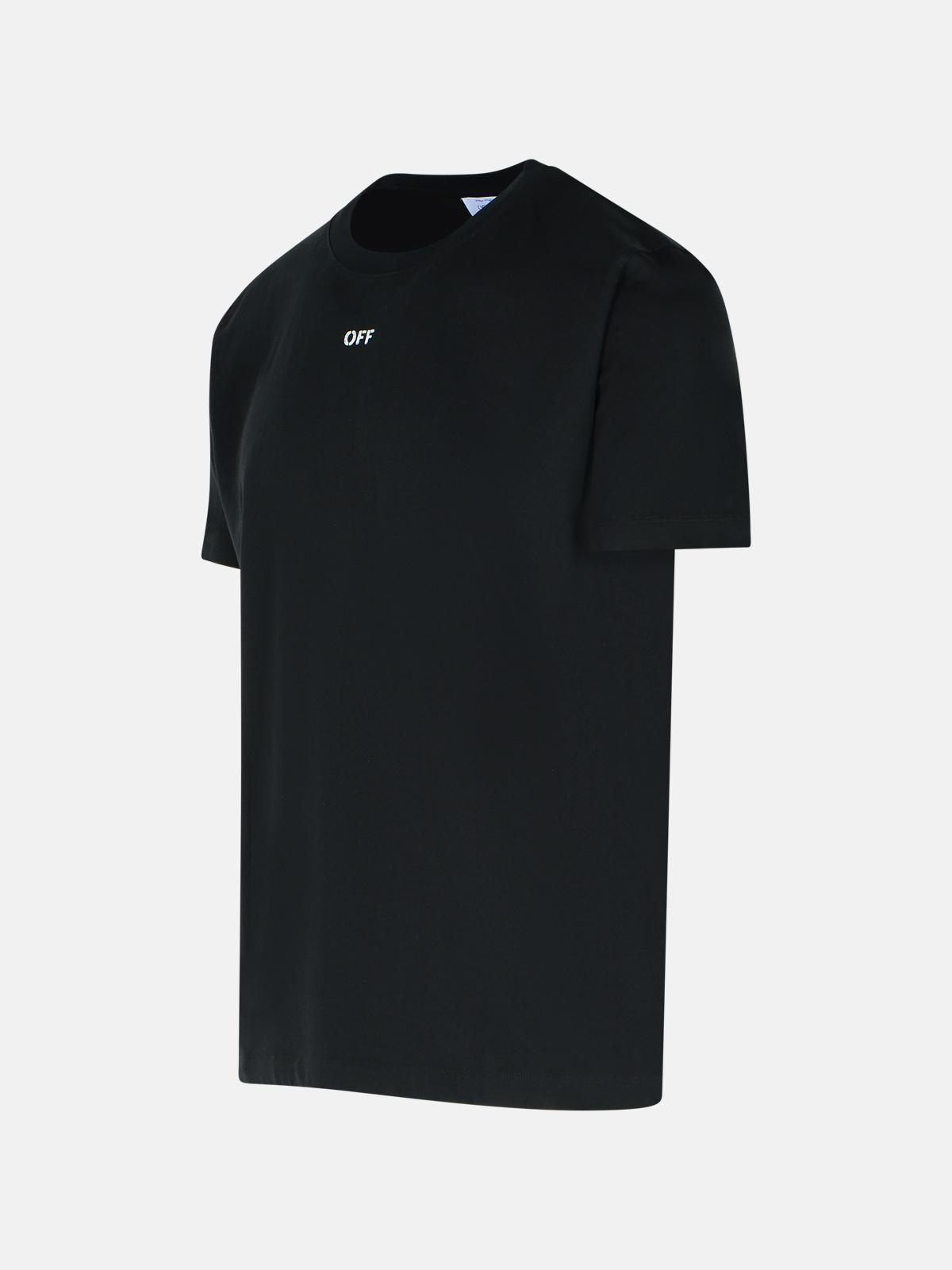 'NEWSPAPER ARROW' BLACK COTTON T-SHIRT - 2