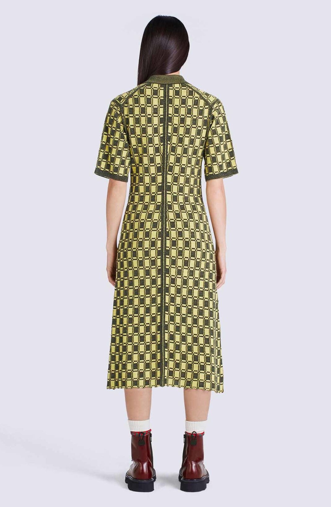 Jacquard polo dress - 3