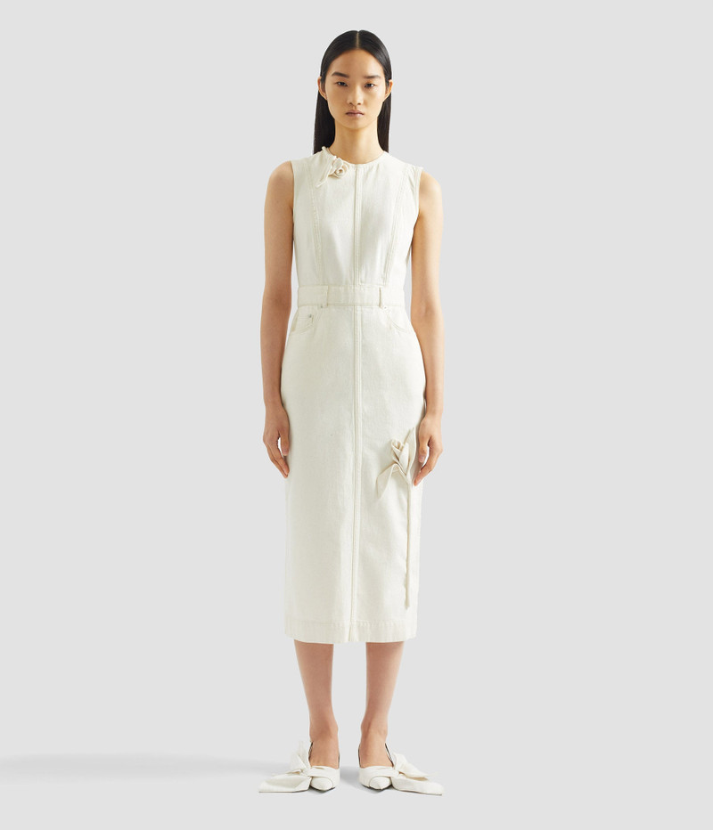 DENIM SLEEVELESS MIDI DRESS 4