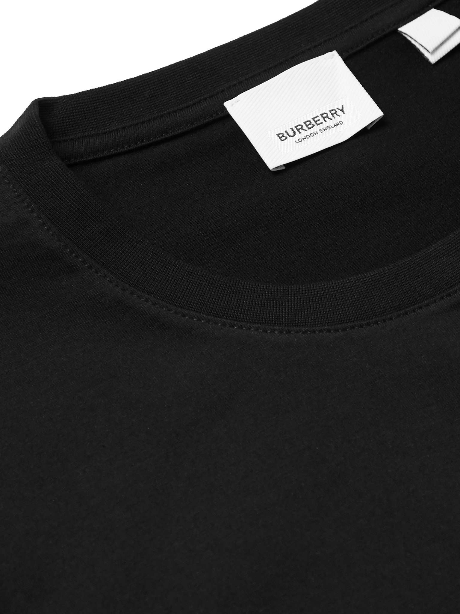 【Burberry】コットンジャージー Tシャツ BURBERRY】ニューJENSON ロゴ刺繍コットンジャージーTシャツ
