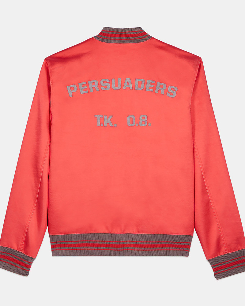 RED SATIN JACKET WITH PATCHES 8