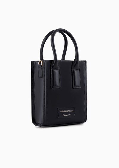 EMPORIO ARMANI Mini bag with shoulder strap in a brushed finish outlook