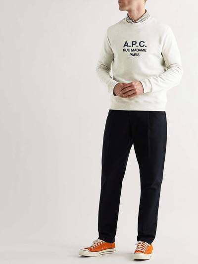 A.P.C. Rufus Logo-Embroidered Cotton-Jersey Sweatshirt outlook