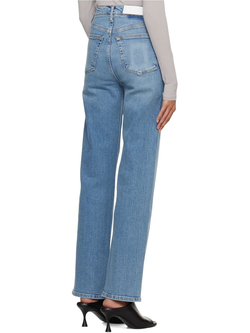 Blue 90's High-Rise Loose Jeans - 3