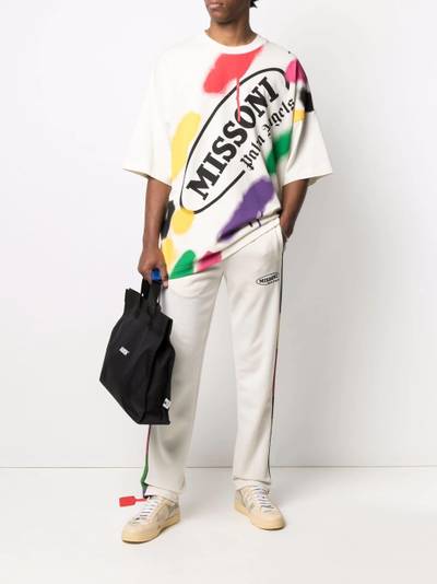 Palm Angels x Missoni colour block trim logo track pants outlook