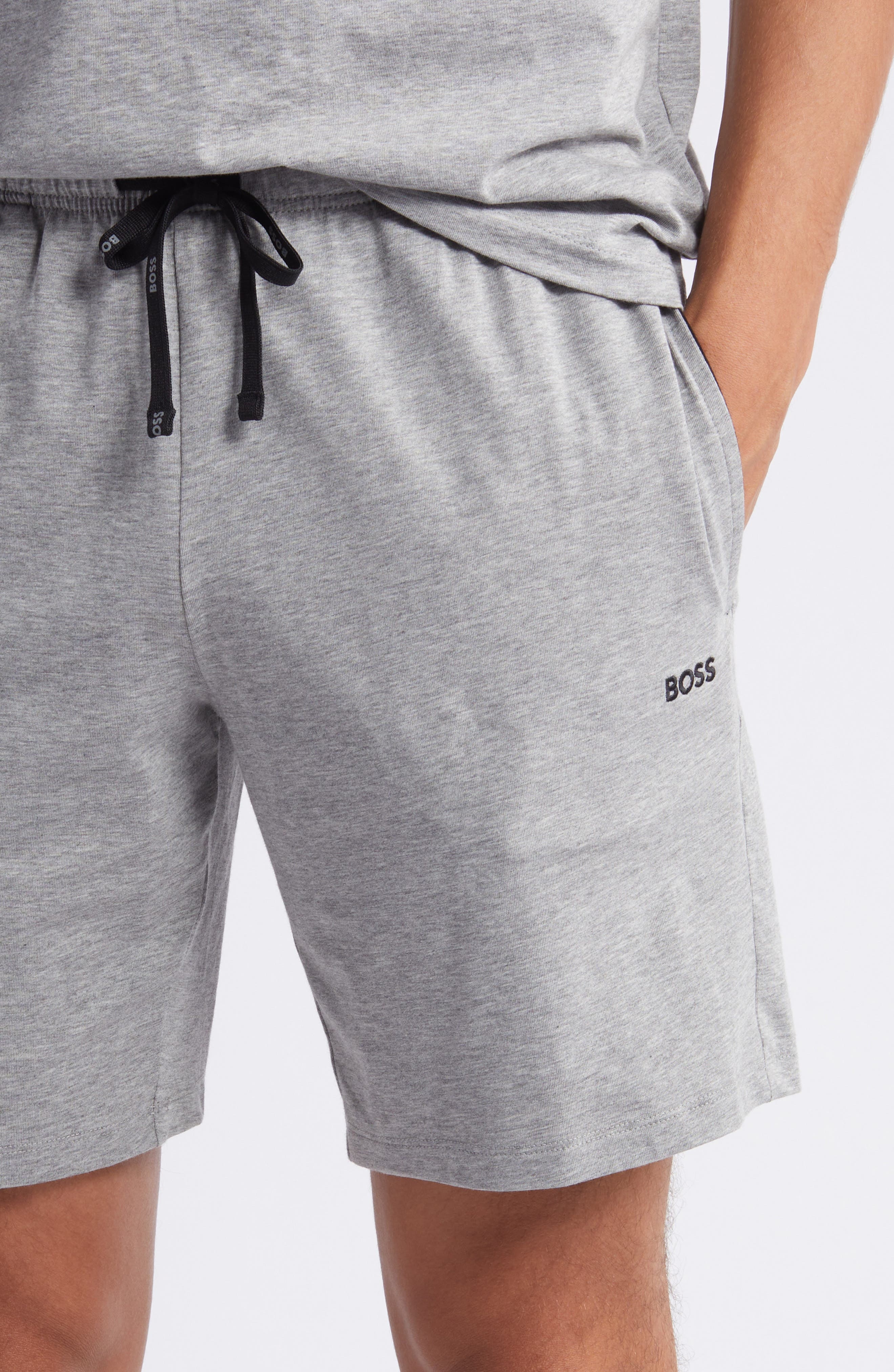 BOSS Mix Match Pajama Shorts in Medium Grey at Nordstrom - 4