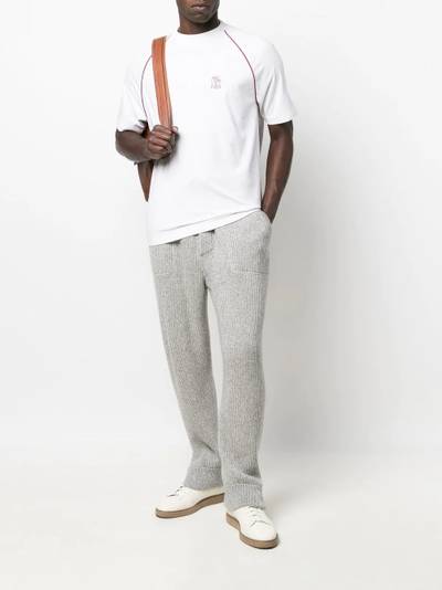 Brunello Cucinelli logo-print cotton T-Shirt outlook