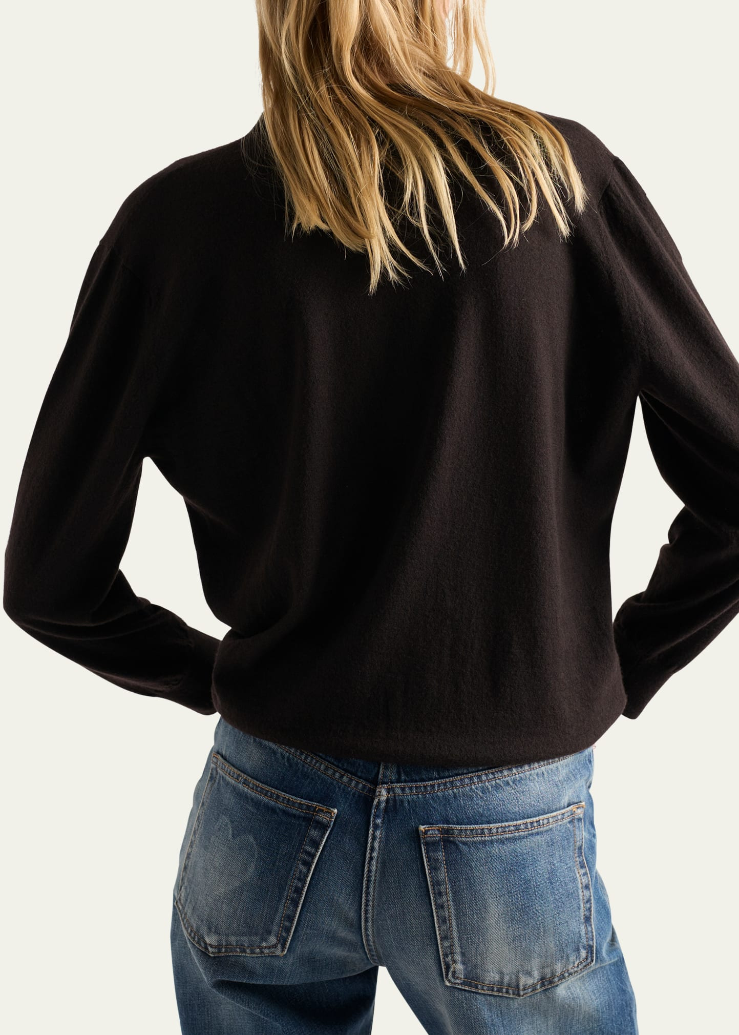 Superfine Cashmere V-Neck Cardigan - 3