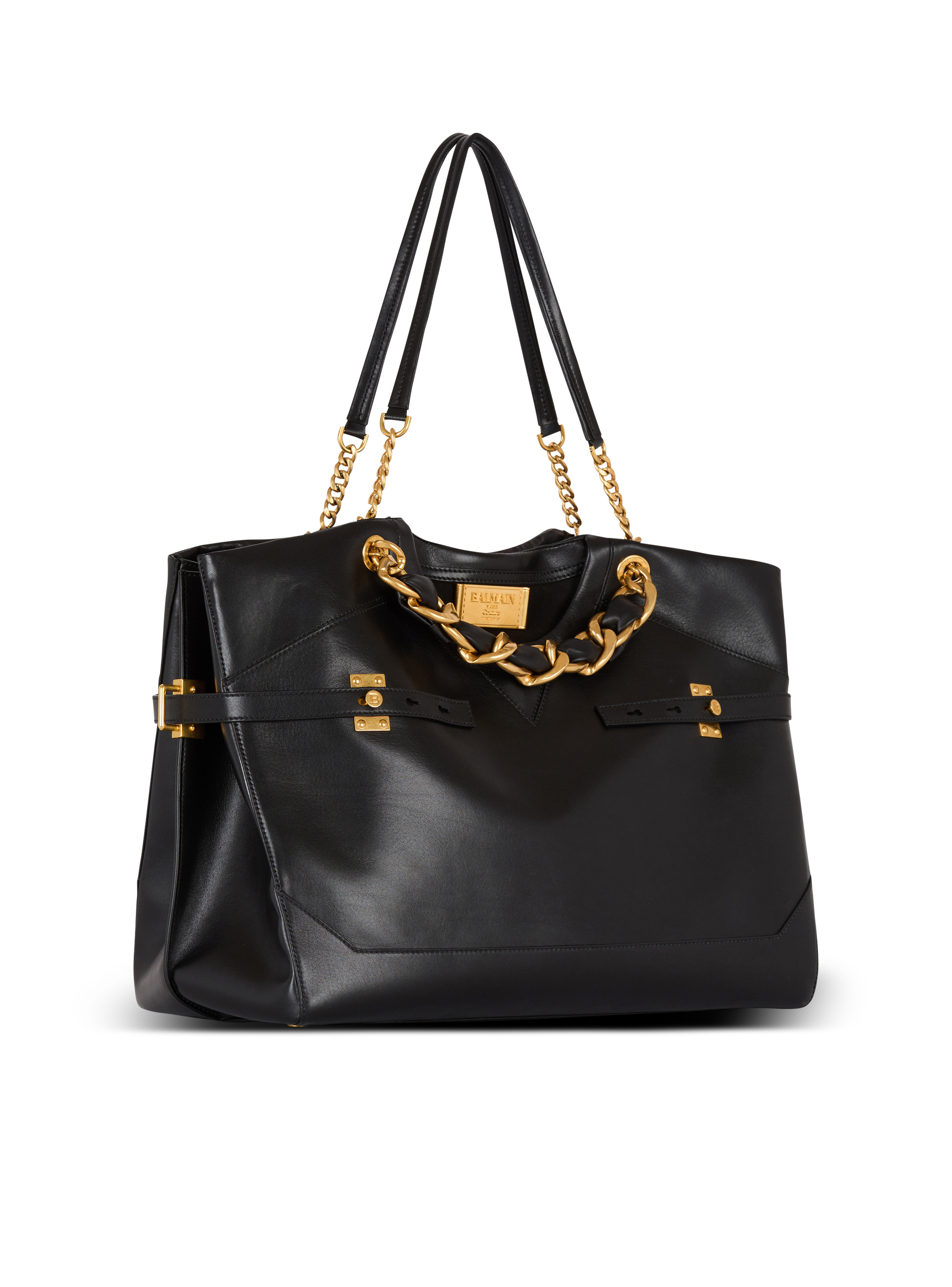 Crewneck calfskin tote bag - 3