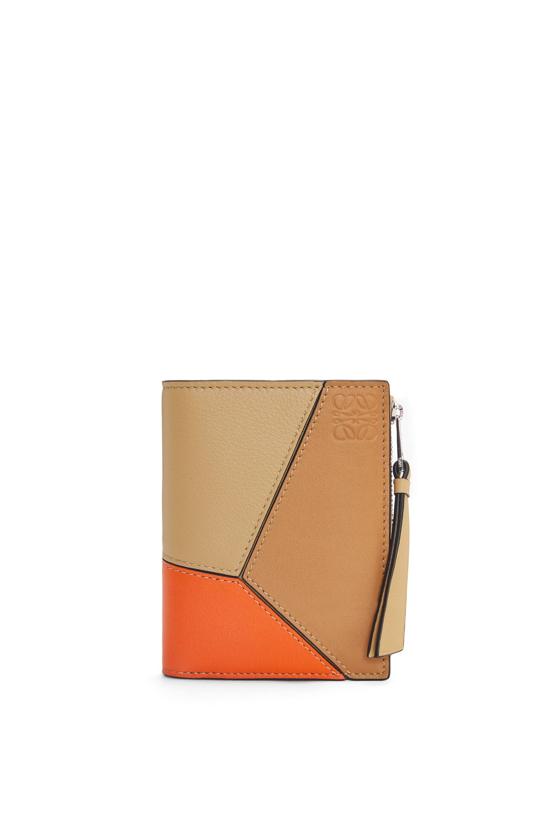 Puzzle compact wallet in classic calfskin - 1