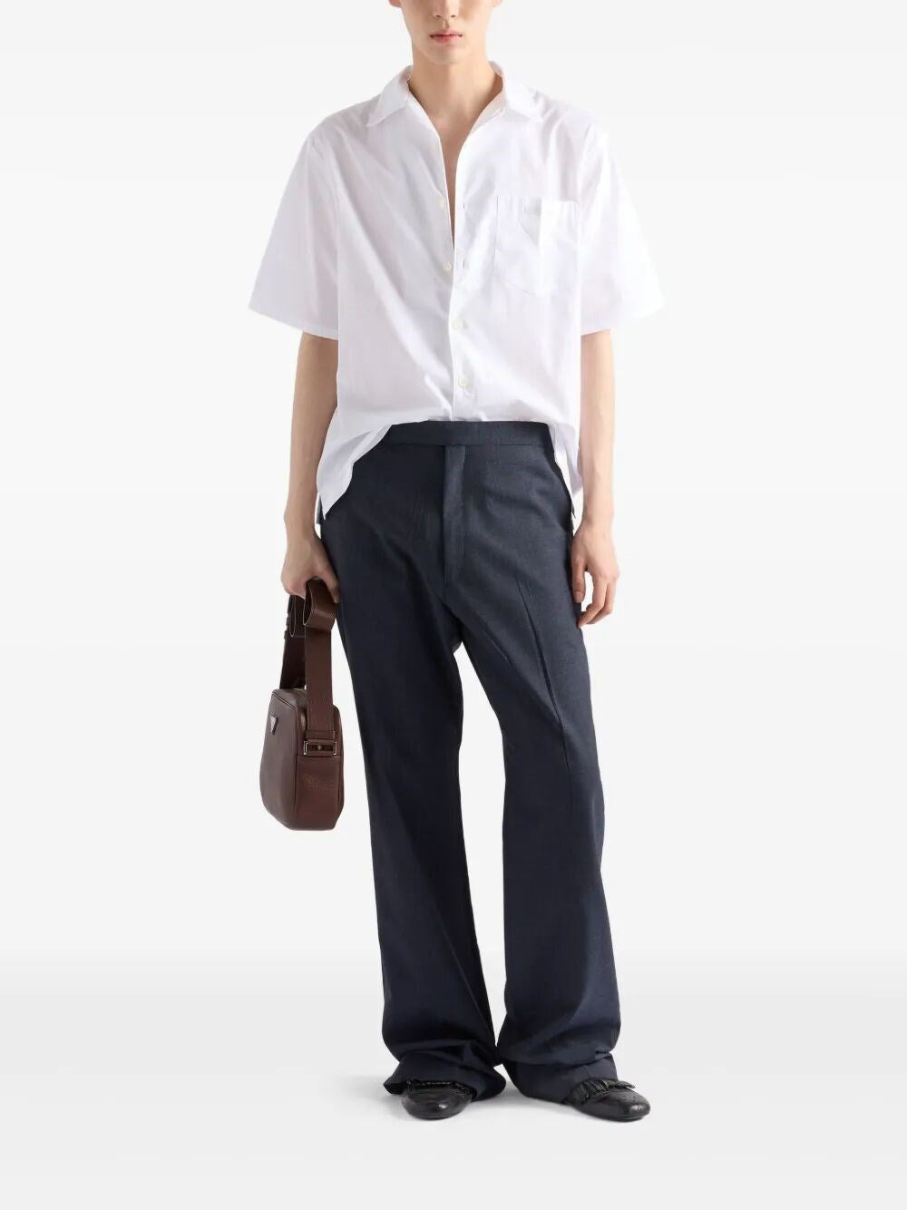 Prada Men Short-Sleeved Cotton Shirt - 2