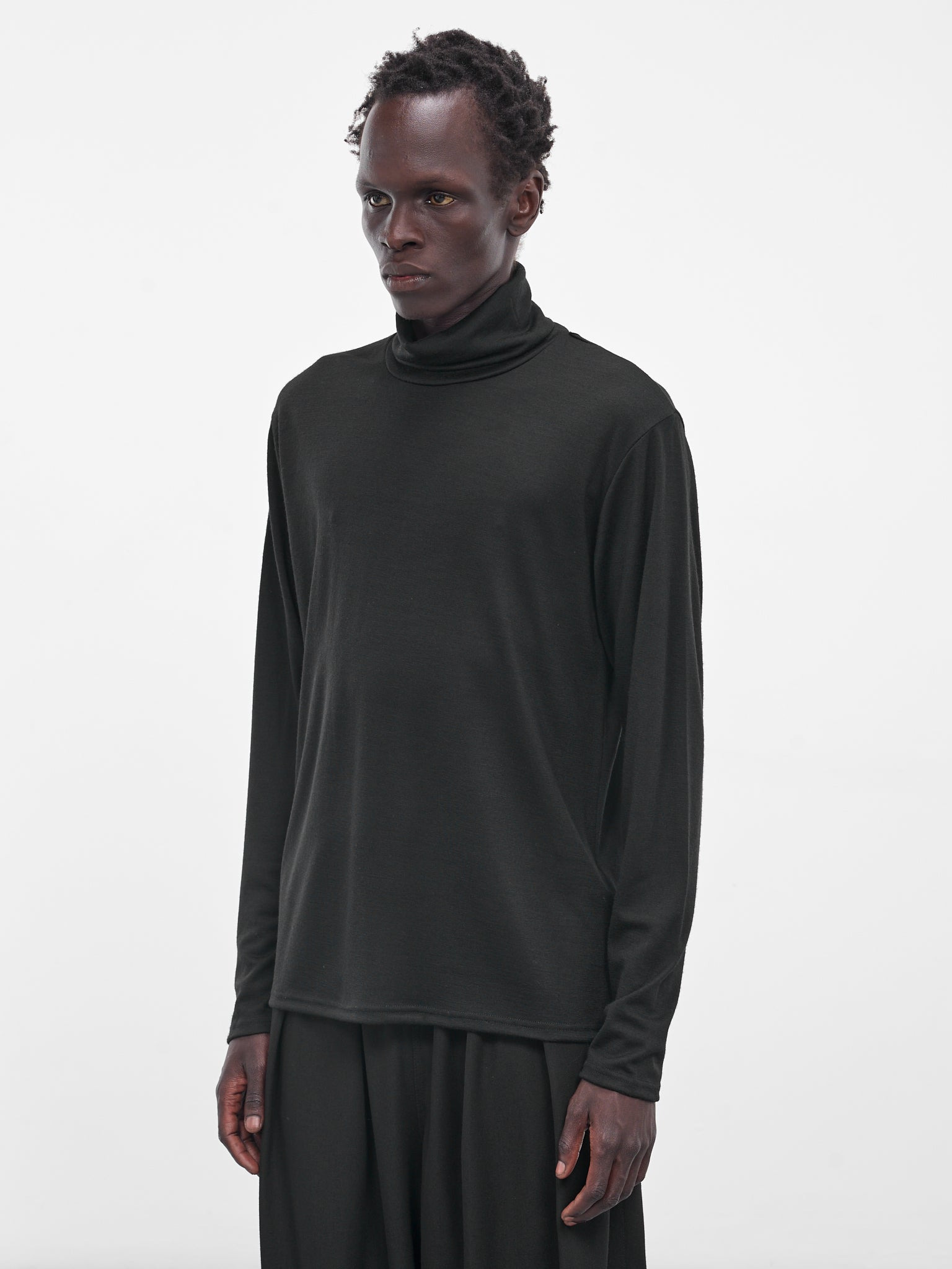Black Wool Turtleneck Sweater - 2