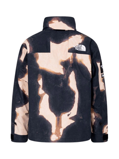 Supreme x TNF bleached denim print mountain jacket outlook