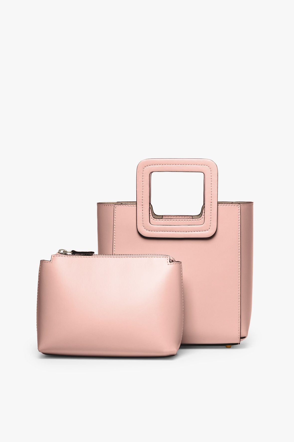 STAUD MINI SHIRLEY LEATHER BAG | DARK BLUSH - 5