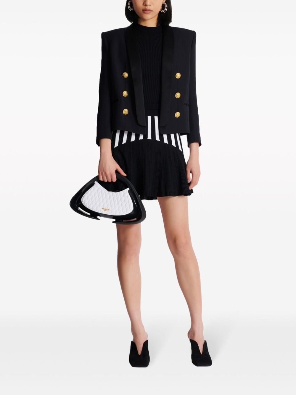 ribbed-knit pleated skirt - 2