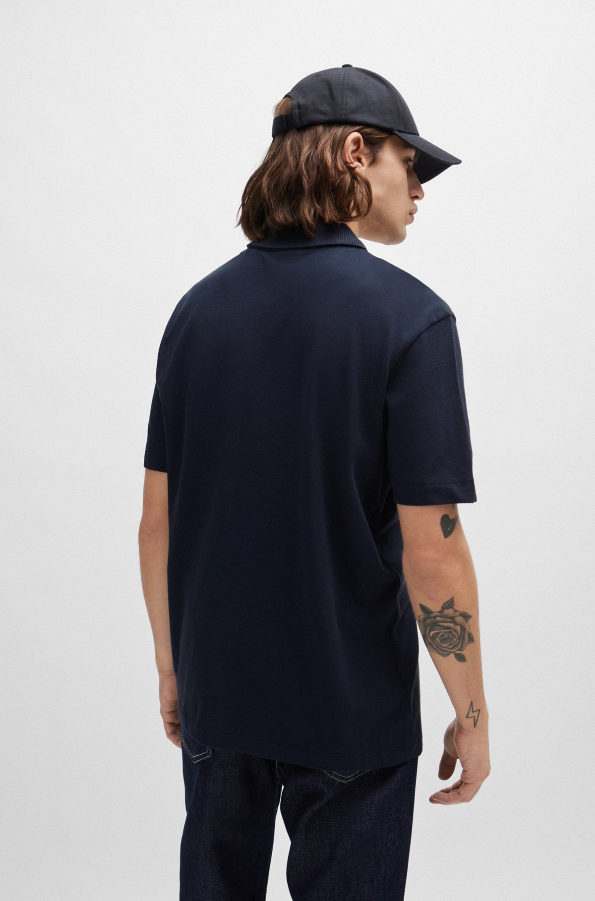 COTTON-PIQUÉ POLO SHIRT WITH LOGO PRINT - 5