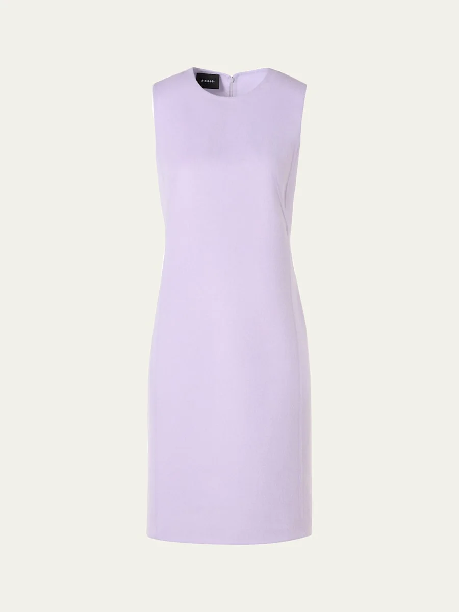 Cashmere-Silk Sleeveless Sheath Dress - 1
