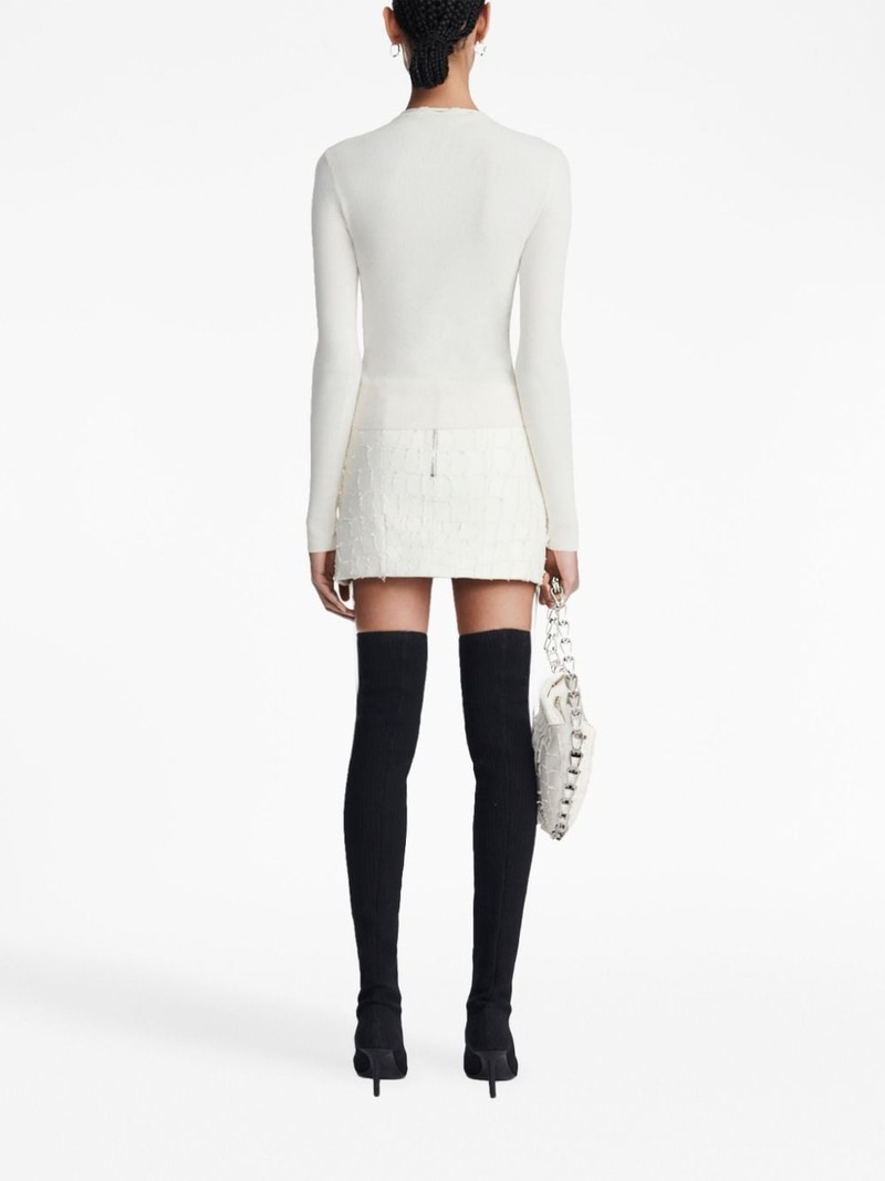 Bichrome ribbed lace-up cardigan 3