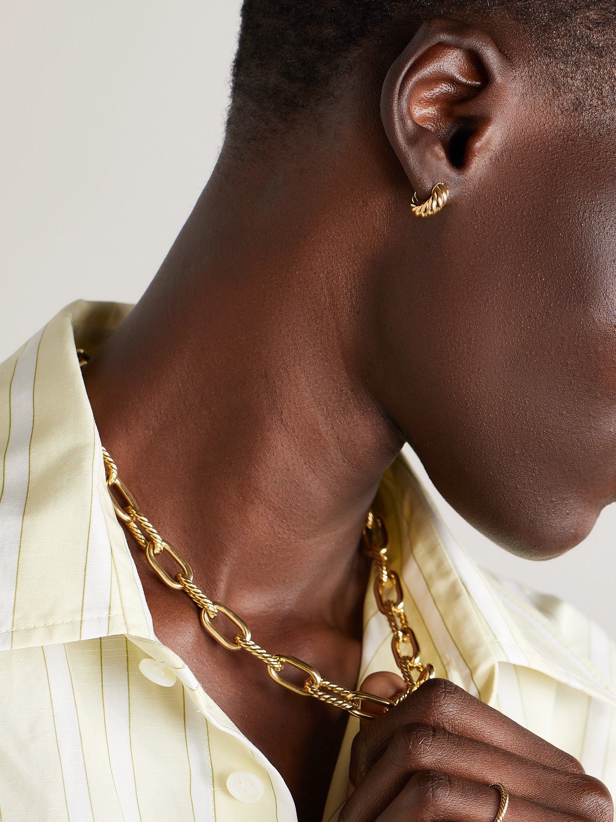 Sculpted Cable 18-karat Gold Hoop Earrings - 4