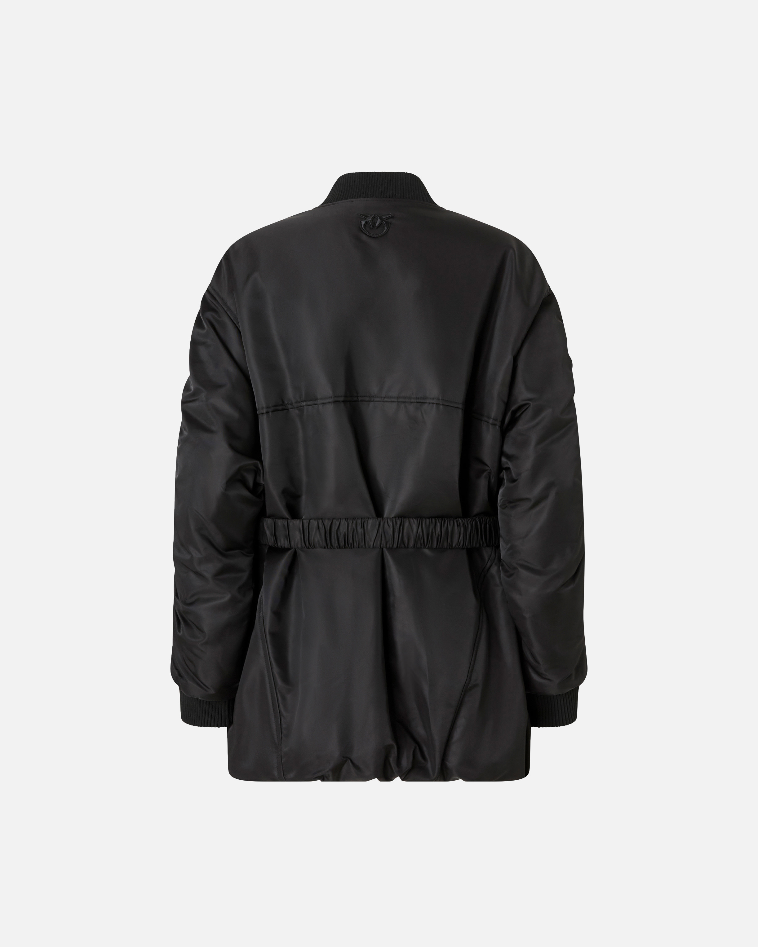 LONG TECHNICAL SATIN BOMBER JACKET - 2