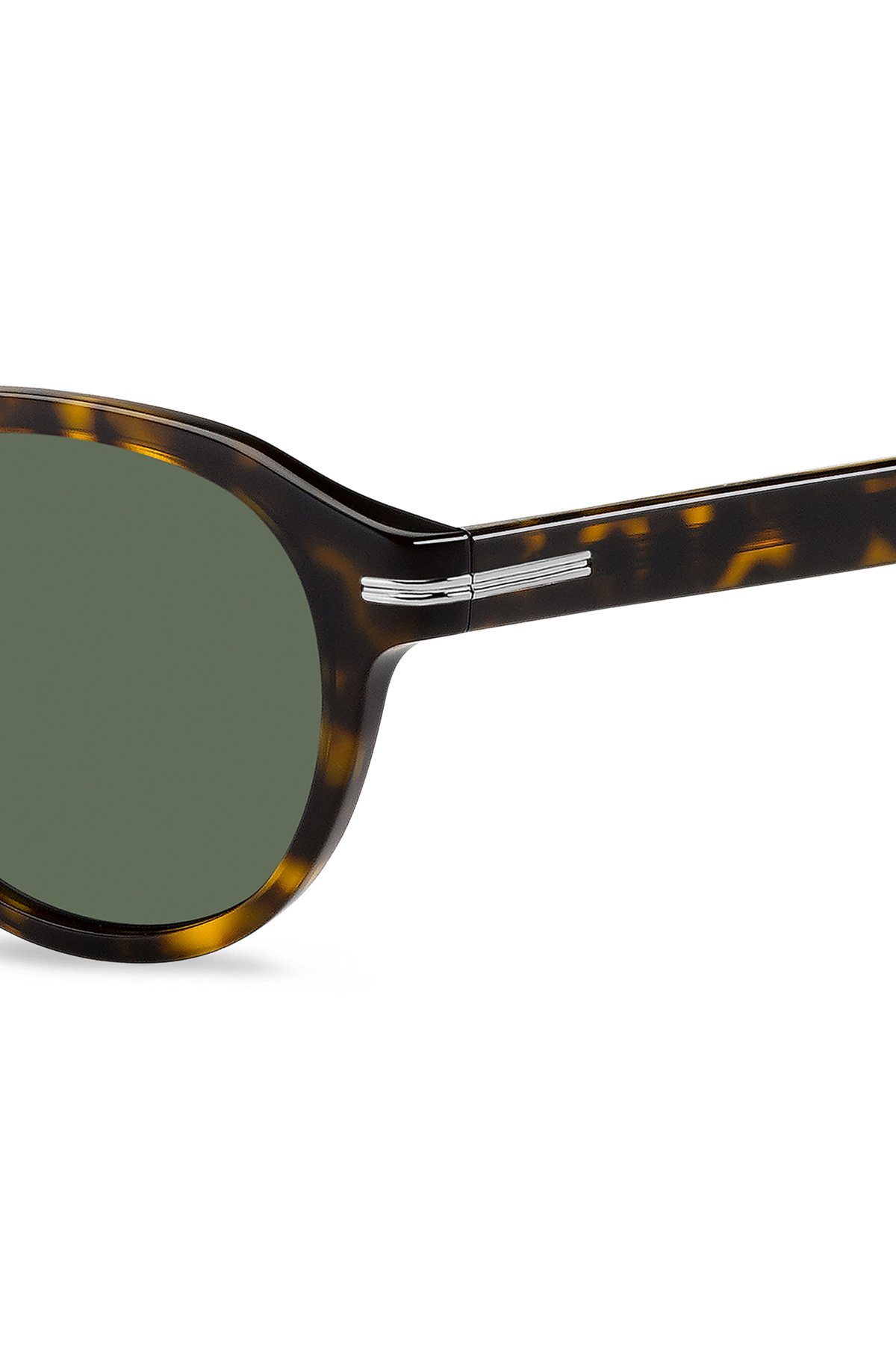 PATTERNED-ACETATE SUNGLASSES WITH SILVER-TONE HINGES - 2
