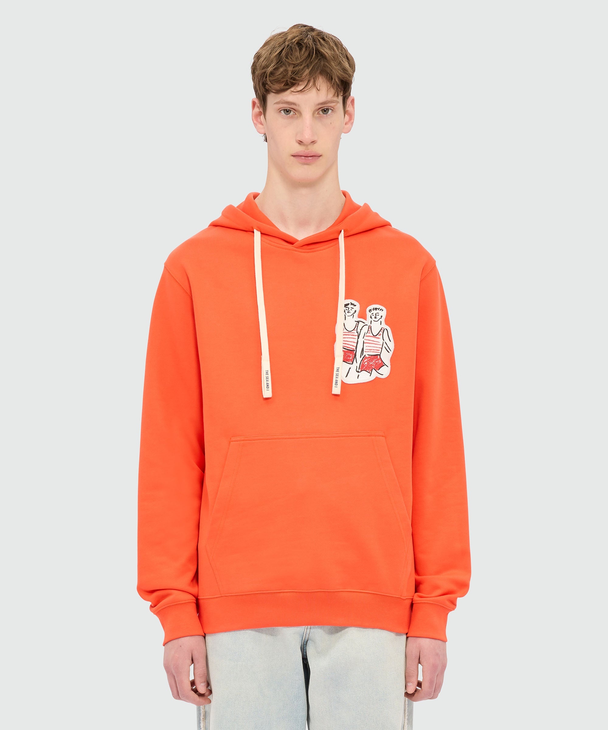 Red jersey sweatshirt with Luke Edward Hall x MSGM graphics - 2