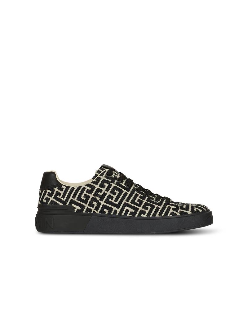 Monogram jacquard B-Court sneakers - 1
