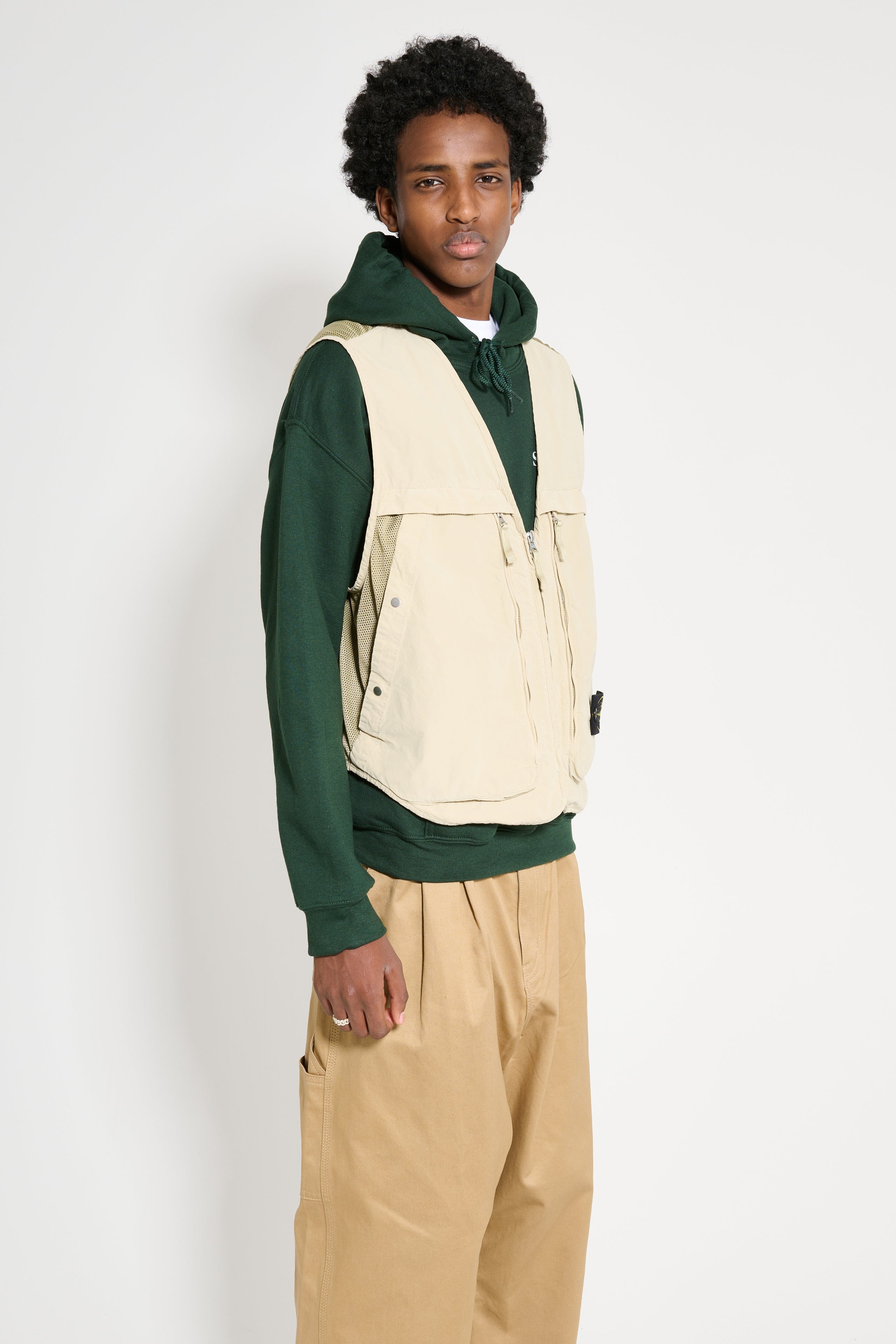 Stone Island STONE ISLAND ZIP VEST PLASTER | tresbien