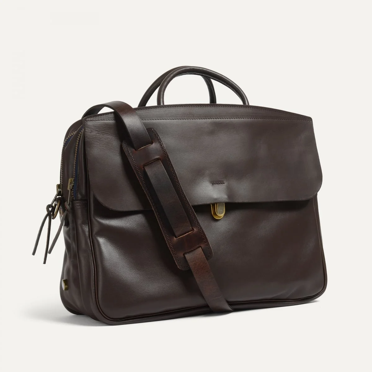ZEPPO DUO BUSINESS BAG - LISCIO BROWN - 1