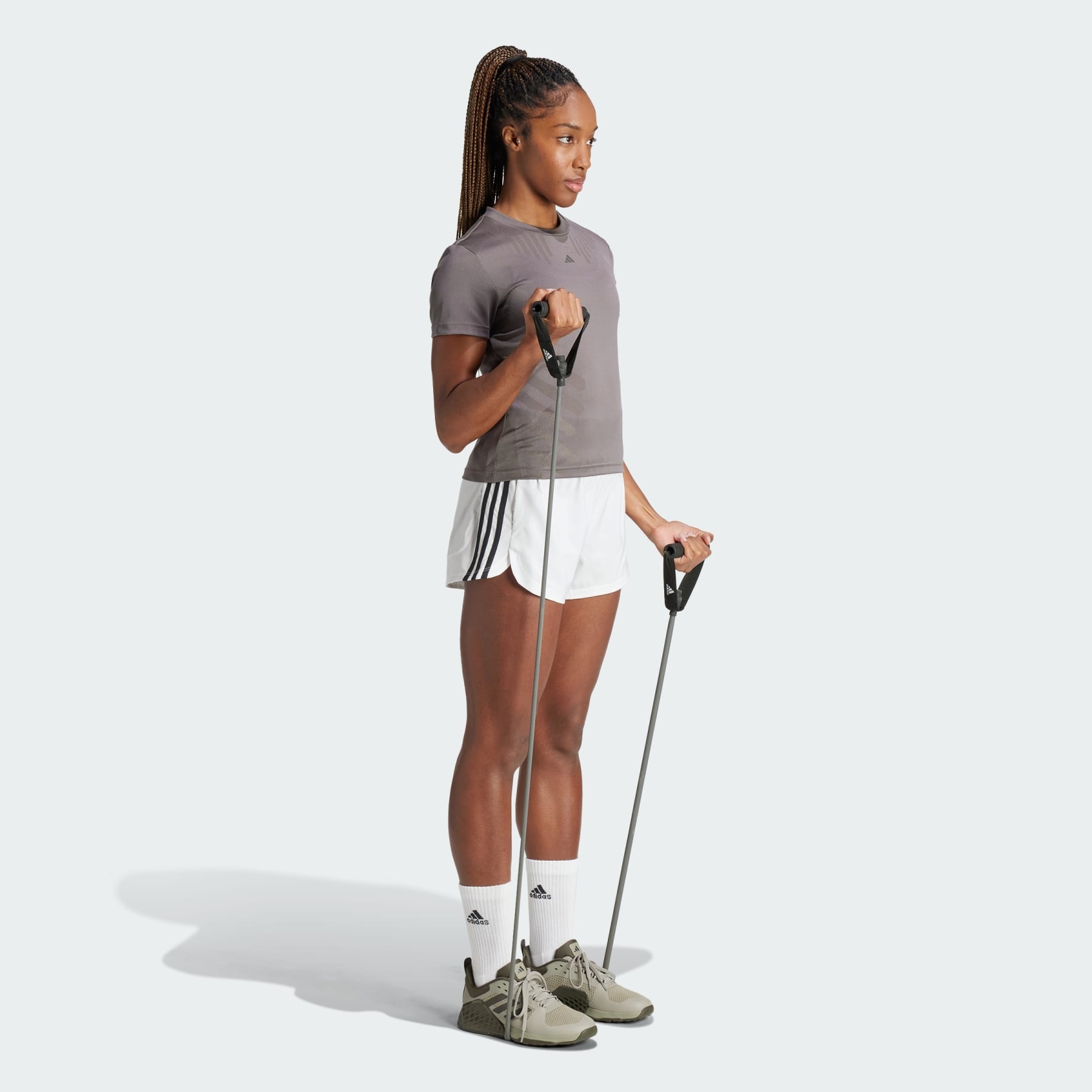 Pacer Training 3-Stripes Woven High-Rise Shorts - 4
