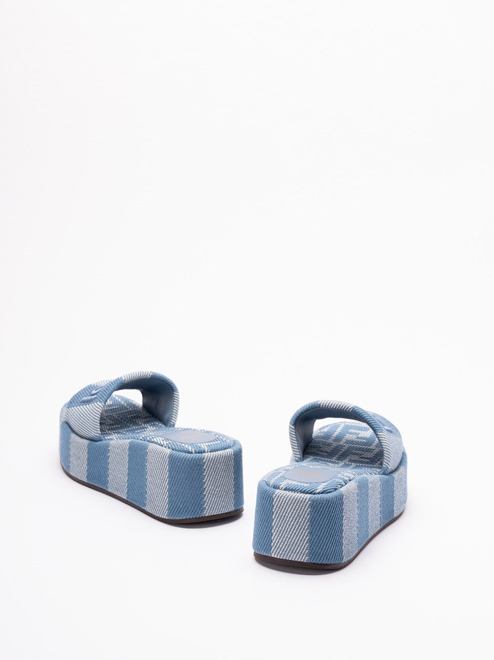Fendi Women `Ff` Denim Slides - 3