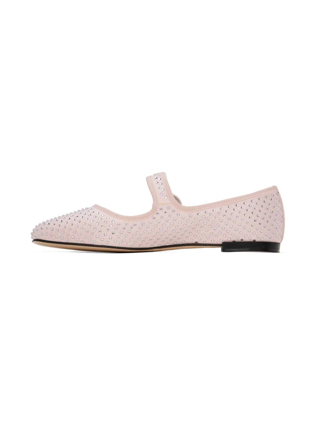 Pink Georgia Square-Toe Mary Jane Ballerina Flats - 3